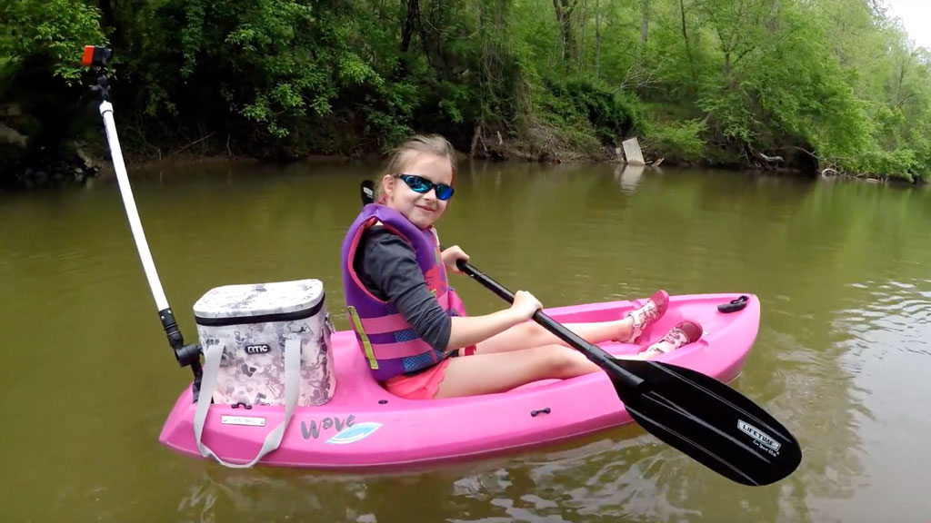 Pink to match her shoes!
