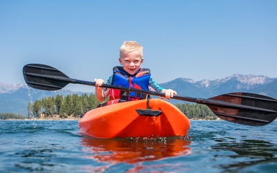 Kids Kayaking Solo