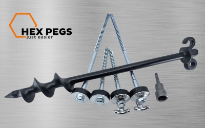 Hex Pegs: Drillable Tent & Canopy Stakes